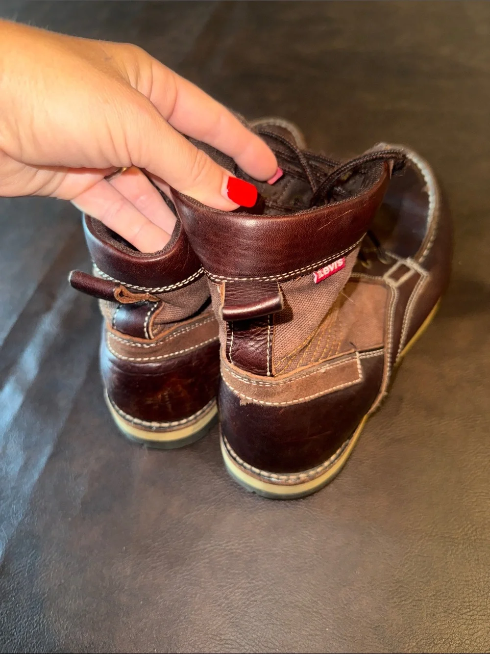 Levi's Dark Brown Leather Chukka Boots